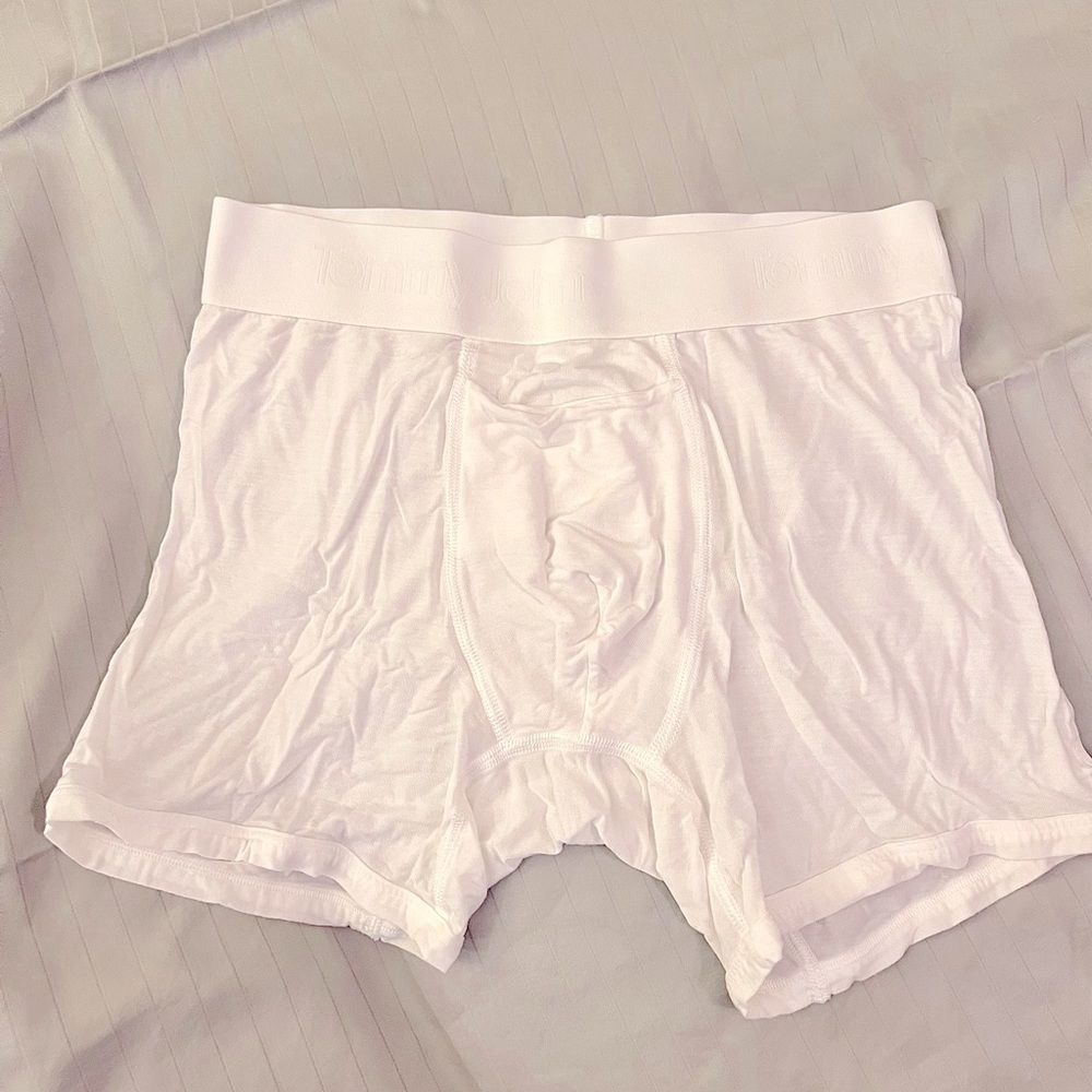 TOMMY JOHN NEW W/O TAGS “SECOND SKIN” WHITE BOXER BRIEFS SIZE SML